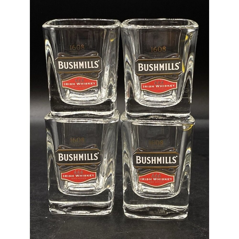 BUSHMILLS 1608 Shot Glasses Square Triple Distilled slot 4